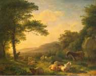 Ommeganck Balthazar Pau Landscape with a Flock of Sheep  - Hermitage